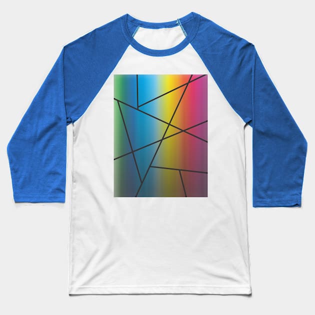 GEOMETRIC CHROMATIC BACKGROUND Baseball T-Shirt by SikiuFactory